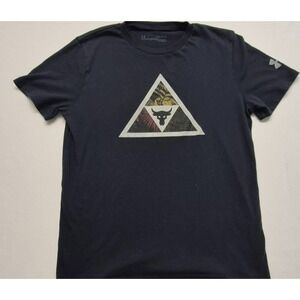 Under Armour Shirt Youth YXL Loose Charcoal Gray Black Project Rock Heatgear Tee